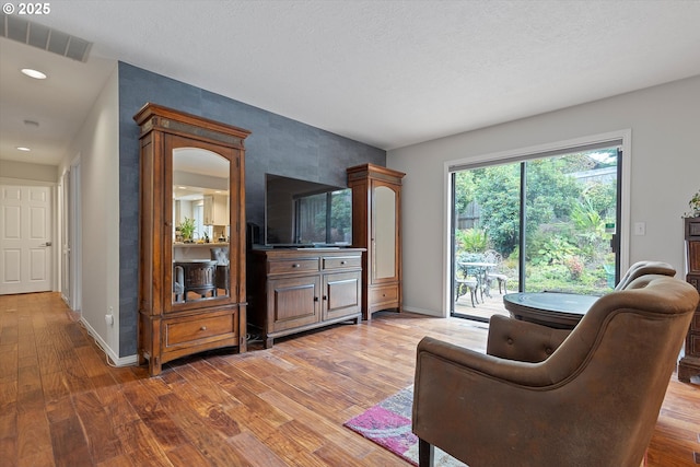 living room featuring hardwood / wood-style flooring