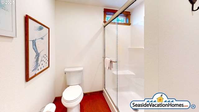 1560 S Edgewood St, Seaside, OR 97138 - bathroom with toilet and a stall shower