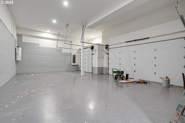 14 Juarez St, Lake Oswego, OR 97035 - garage featuring recessed lighting and electric panel