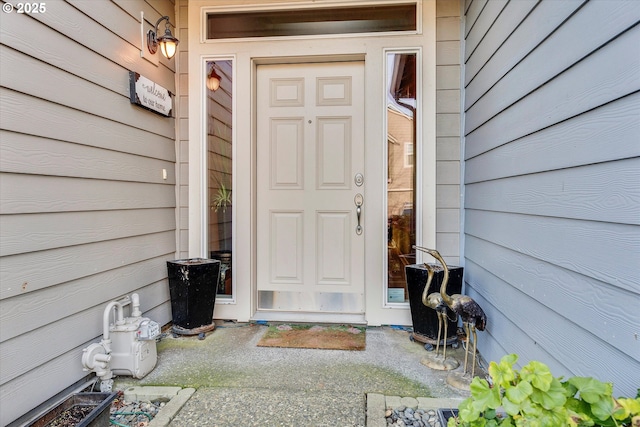 view of exterior entry