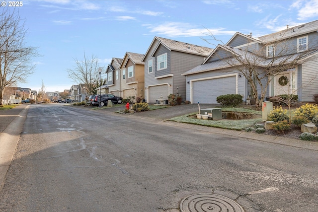 view of road featuring a residential view