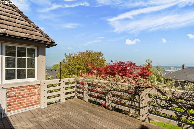 view of wooden terrace