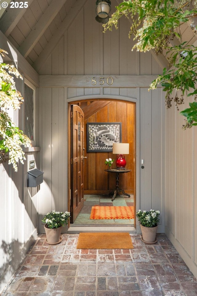 view of doorway to property