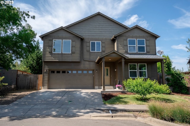 24823 Hawks View Dr, Veneta, OR 97487 - view of front of property with a garage and driveway