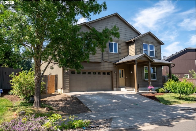 24823 Hawks View Dr, Veneta, OR 97487 - view of front of property featuring concrete driveway and a garage
