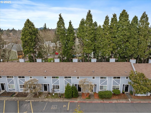 exterior space with stucco siding