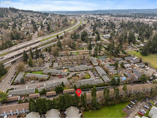 birds eye view of property featuring a residential view