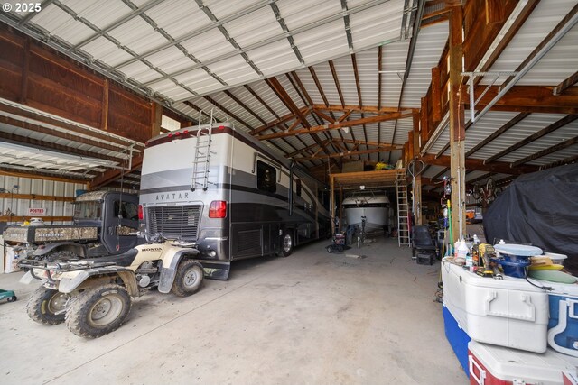33817 Gage Rd, Mitchell, OR 97750 - garage with metal wall