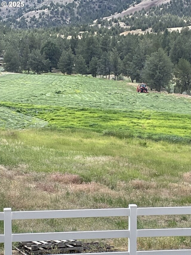 33817 Gage Rd, Mitchell, OR 97750 - view of yard with a view of rural / pastoral area, a wooded view, and a mountain view