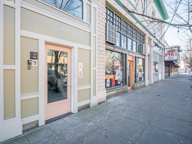view of doorway to property