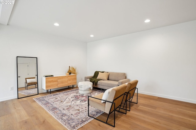 16000 NE Grantham Rd, Amboy, WA 98601 - living area featuring light wood-style floors, baseboards, and recessed lighting