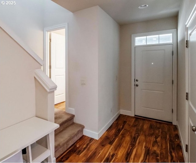 entryway featuring dark hardwood / wood-style flooring