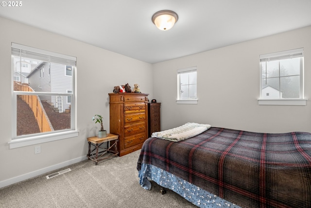 view of carpeted bedroom