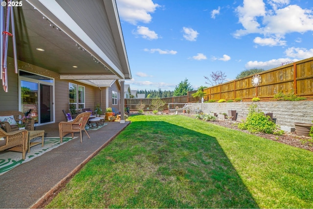 1715 York Butte Ave, Salem, OR 97306 - view of yard featuring a fenced backyard and a patio area