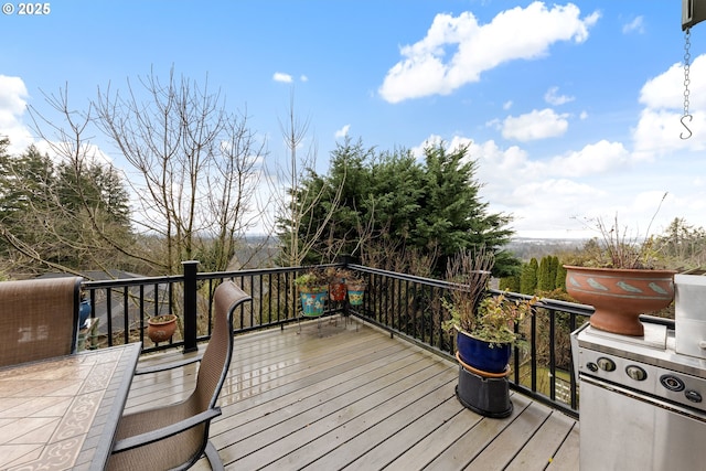 view of wooden deck