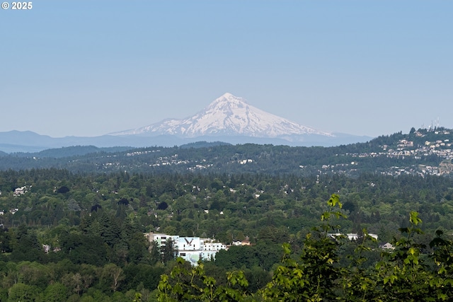 6442 SW Parkhill Dr, Portland, OR 97239 - view of mountain backdrop with a heavily wooded area