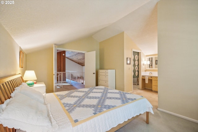 15 Cellini Ct, Lake Oswego, OR 97035 - bedroom with lofted ceiling, light colored carpet, and connected bathroom