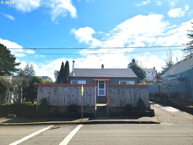 exterior space featuring fence