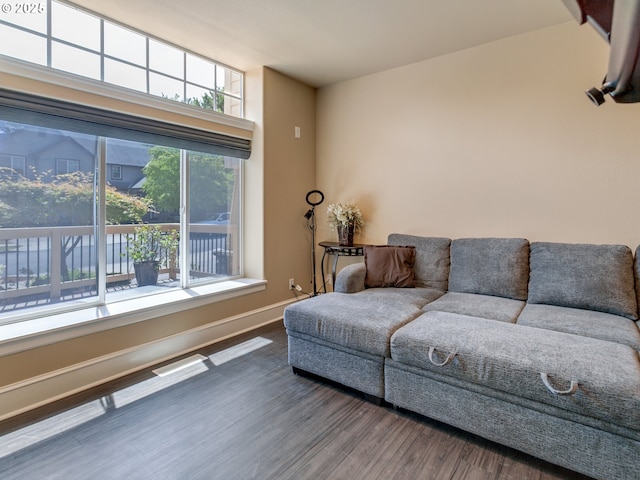 7913 SW Leiser Ln, Portland, OR 97224 - living area with wood finished floors and baseboards