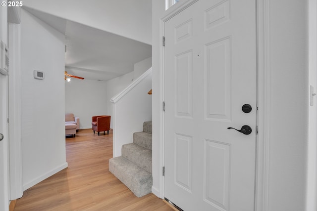 1819 SE 173rd Ave, Vancouver, WA 98683 - entryway featuring stairway, light wood finished floors, and baseboards