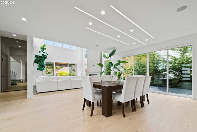 750 NE Province Ct, Camas, WA 98607 - dining space with light wood-type flooring, healthy amount of natural light, and recessed lighting
