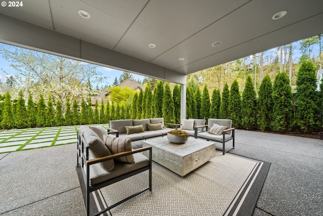 750 NE Province Ct, Camas, WA 98607 - view of patio / terrace featuring an outdoor hangout area