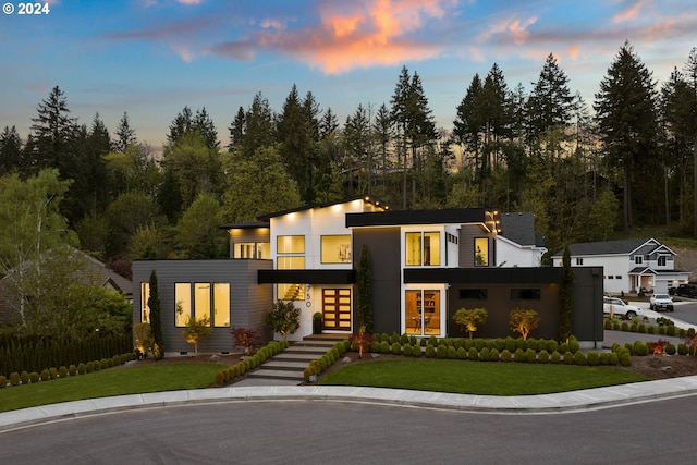 750 NE Province Ct, Camas, WA 98607 - modern home featuring french doors and a yard
