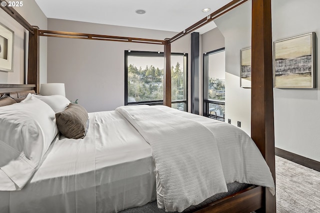 1551 SW Upper Hall St, Portland, OR 97201 - bedroom featuring multiple windows and recessed lighting