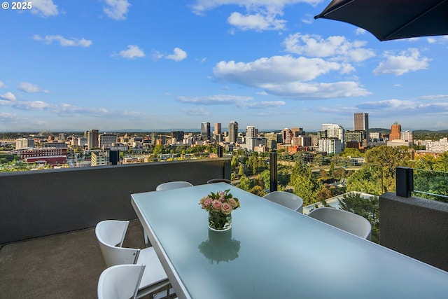1551 SW Upper Hall St, Portland, OR 97201 - balcony with a city view and outdoor dining space