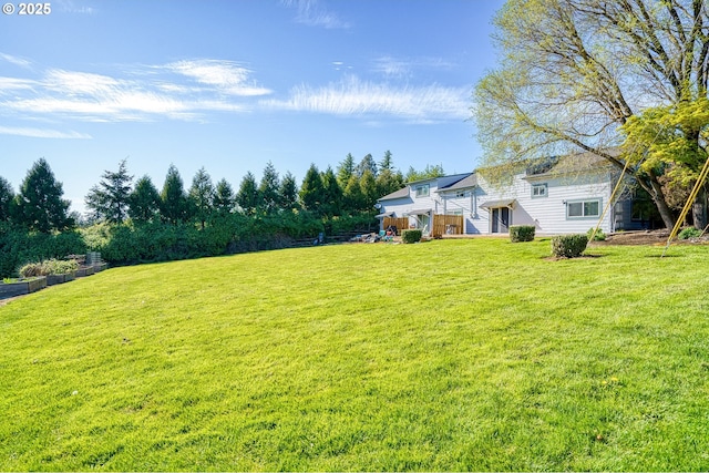 view of grassy yard