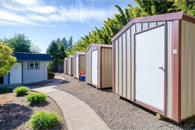 view of shed