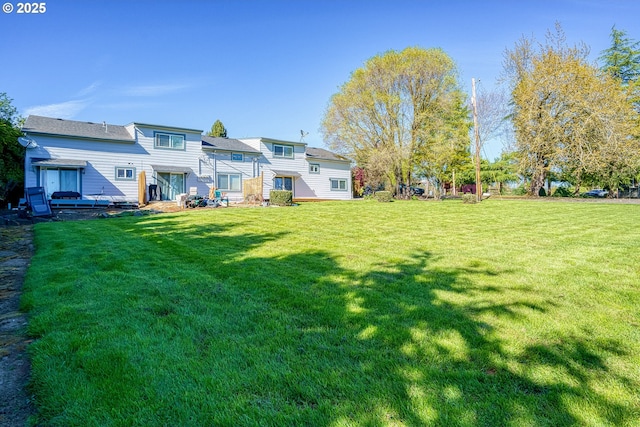 view of grassy yard