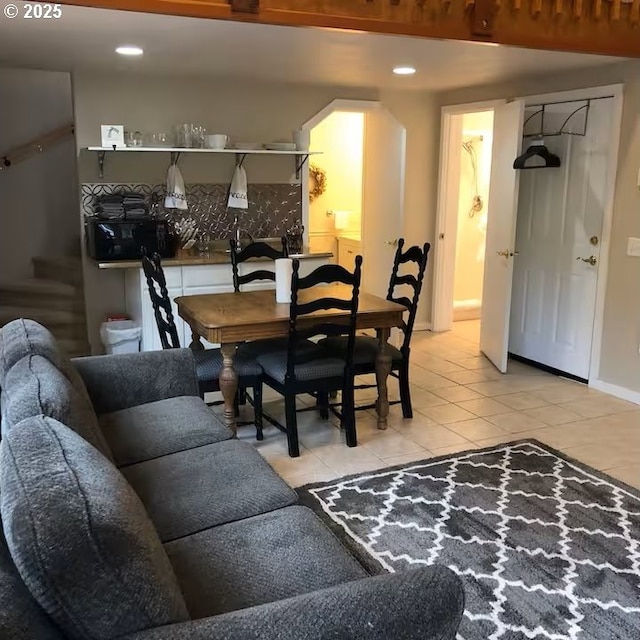 3484634844 Matthews Rd, Eugene, OR 97405 - dining space featuring light tile patterned flooring and recessed lighting