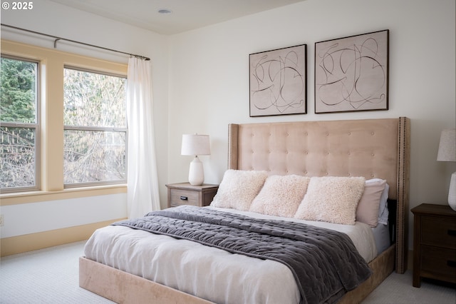 view of carpeted bedroom