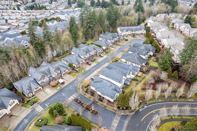 drone / aerial view with a residential view
