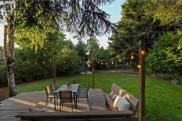 3840 NW Loy Ct, Portland, OR 97229 - deck featuring outdoor dining area and outdoor lounge area