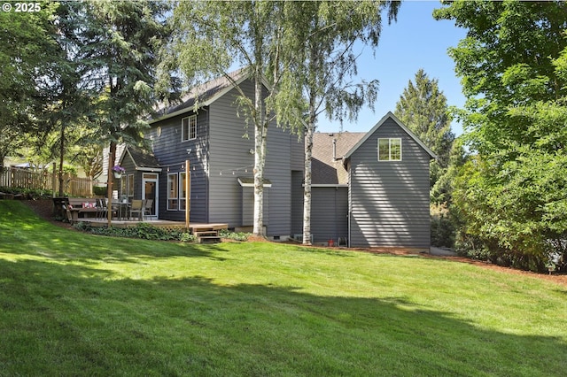 3840 NW Loy Ct, Portland, OR 97229 - rear view of house with a yard