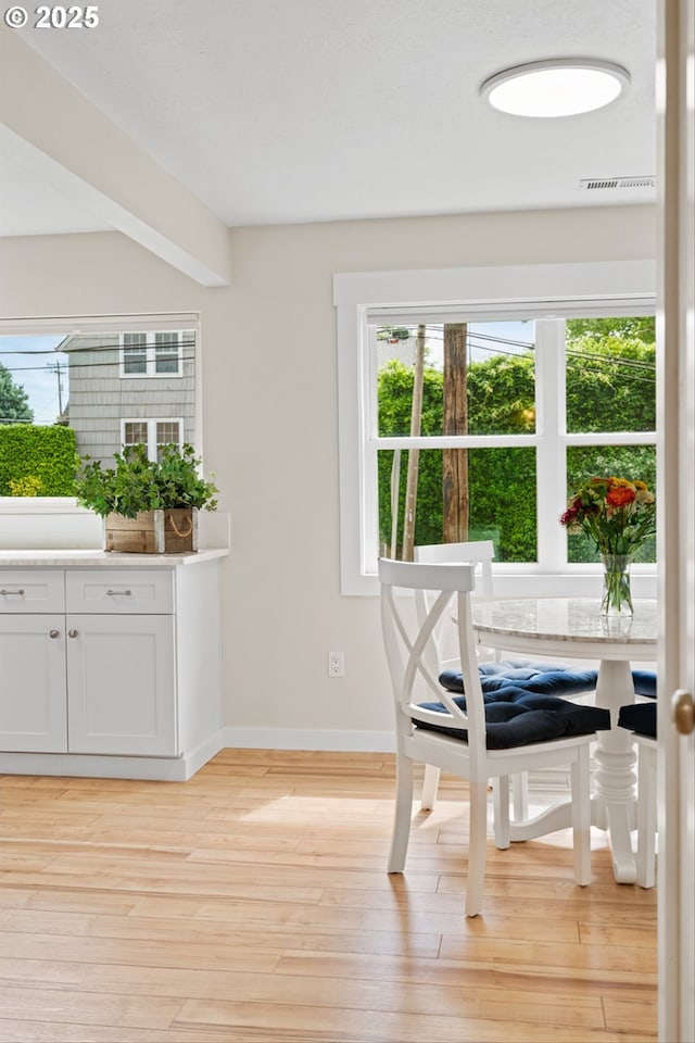 1331 NE Dallas St, Camas, WA 98607 - dining space featuring healthy amount of natural light, baseboards, and light wood-type flooring