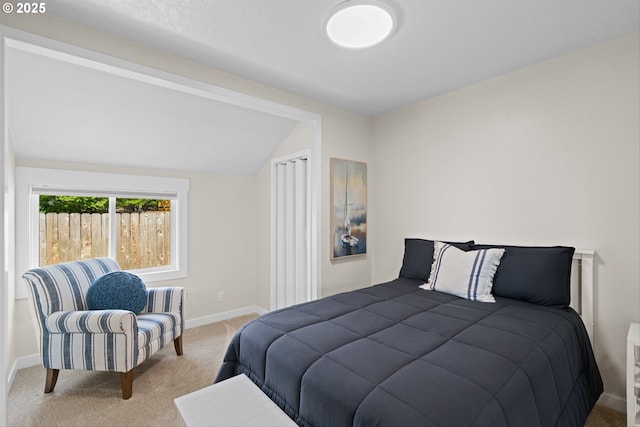 1331 NE Dallas St, Camas, WA 98607 - carpeted bedroom with baseboards and vaulted ceiling