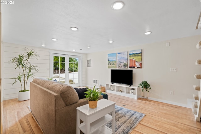 1331 NE Dallas St, Camas, WA 98607 - living area with light wood finished floors, recessed lighting, and baseboards