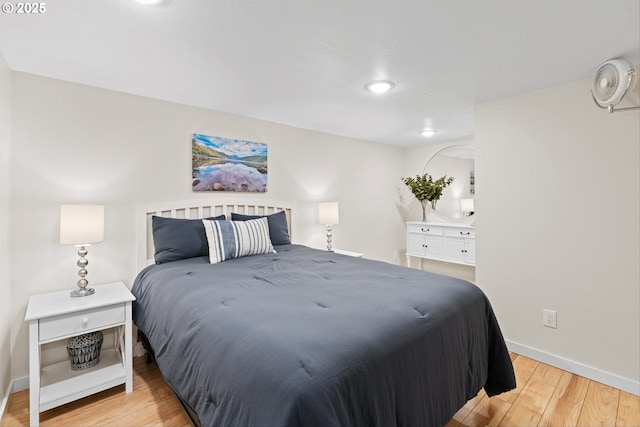 1331 NE Dallas St, Camas, WA 98607 - bedroom with light wood-style flooring, baseboards, and recessed lighting