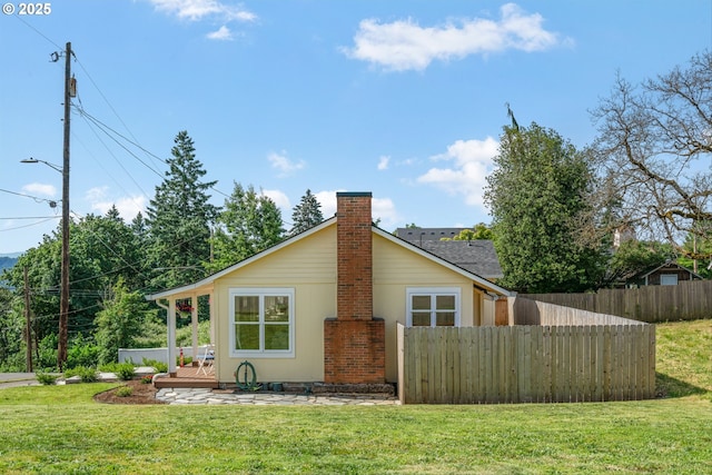 1331 NE Dallas St, Camas, WA 98607 - rear view of house featuring a chimney and a deck