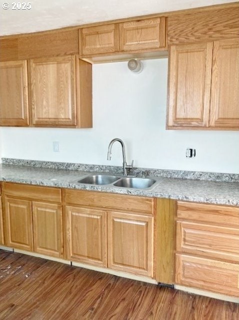 727 SW 28th St, Pendleton, OR 97801 - kitchen featuring a sink, dark wood-style flooring, and light countertops