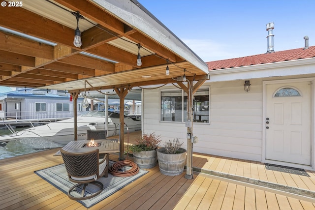 1879 N Jantzen Ave, Portland, OR 97217 - deck with a fire pit