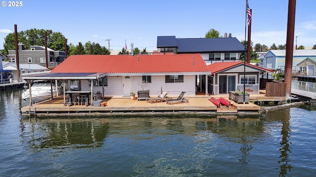 1879 N Jantzen Ave, Portland, OR 97217 - rear view of property featuring a water view and metal roof