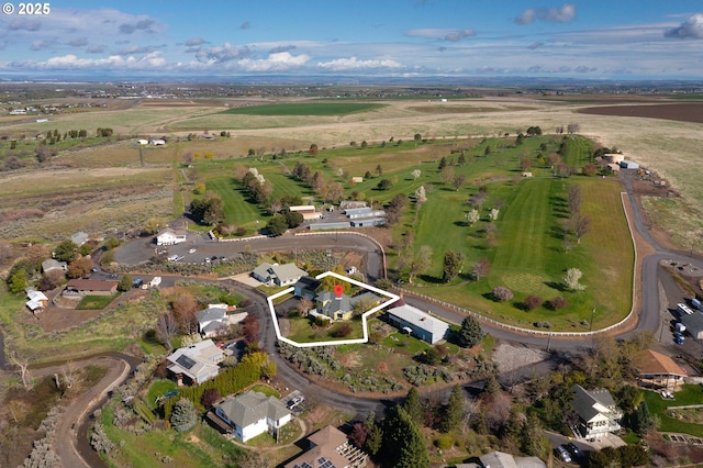 bird's eye view with a rural view