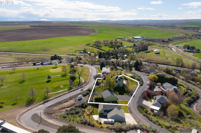 aerial view featuring a rural view