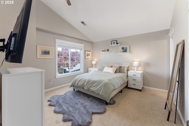 4952 SW Wentworth Ter, Beaverton, OR 97078 - bedroom featuring lofted ceiling, baseboards, and light colored carpet