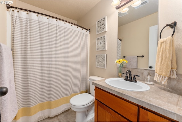 4952 SW Wentworth Ter, Beaverton, OR 97078 - full bathroom with toilet, vanity, tile patterned flooring, and a shower with curtain