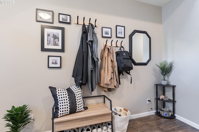 4952 SW Wentworth Ter, Beaverton, OR 97078 - mudroom featuring wood finished floors and baseboards